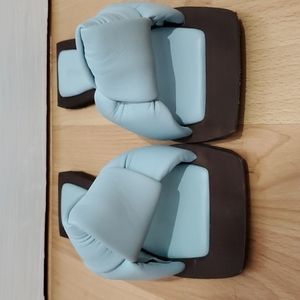 Jeffrey Campbell Turquoise Flat Sandals